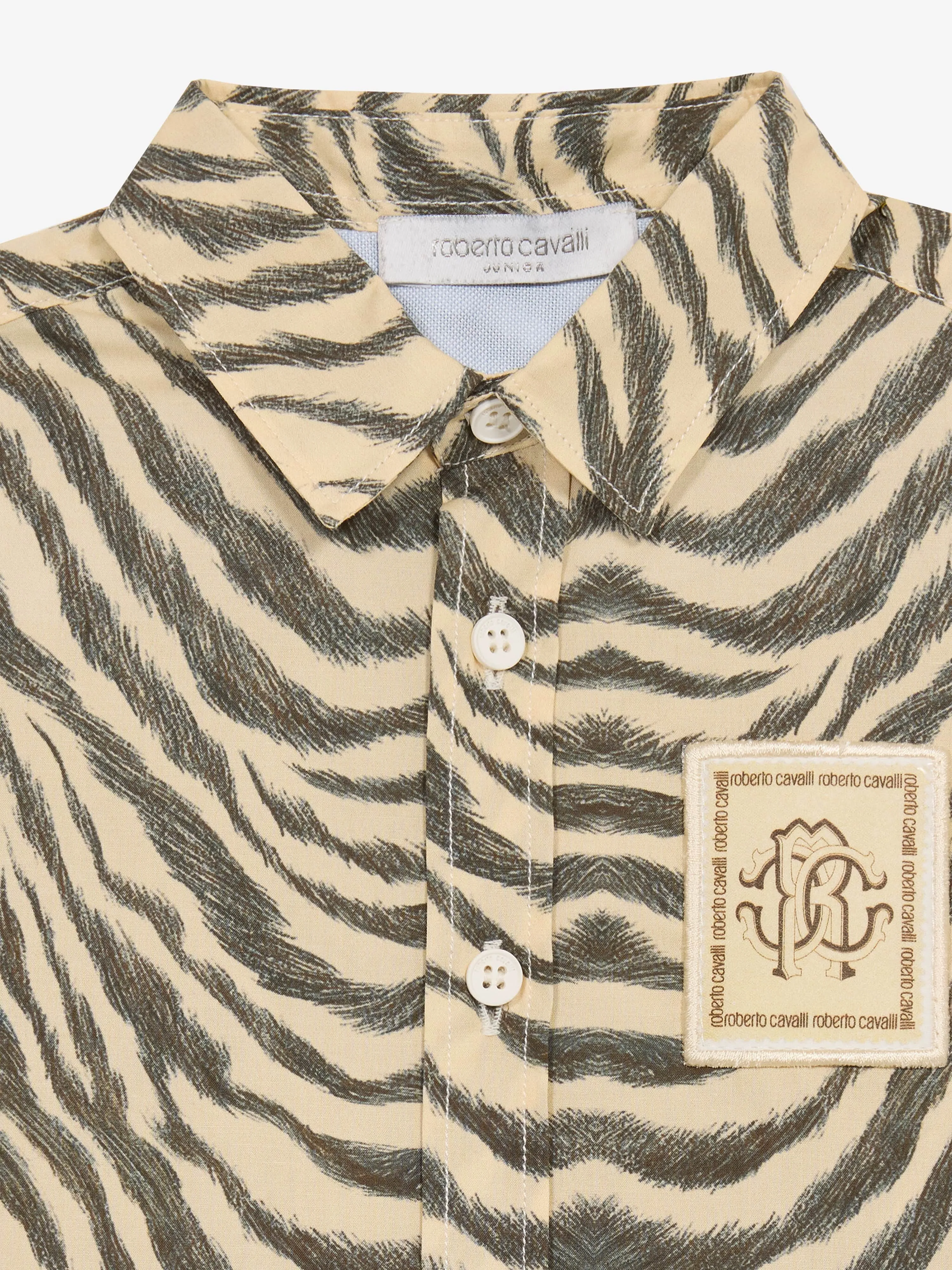 Braunes Zebra-Print Hemd für Babyjungen