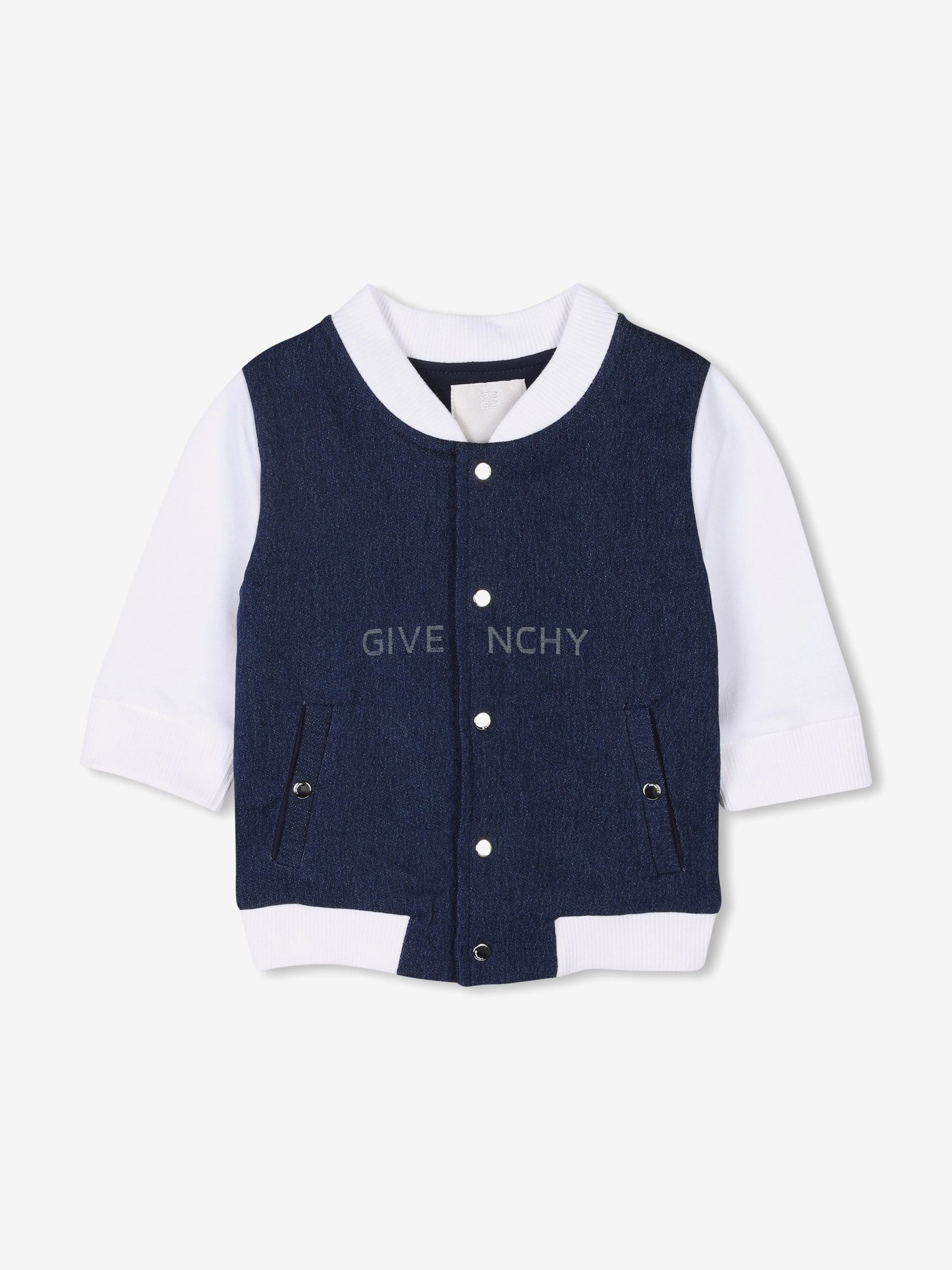 Baby Fleece Denim Jogginganzug-Set in Blau