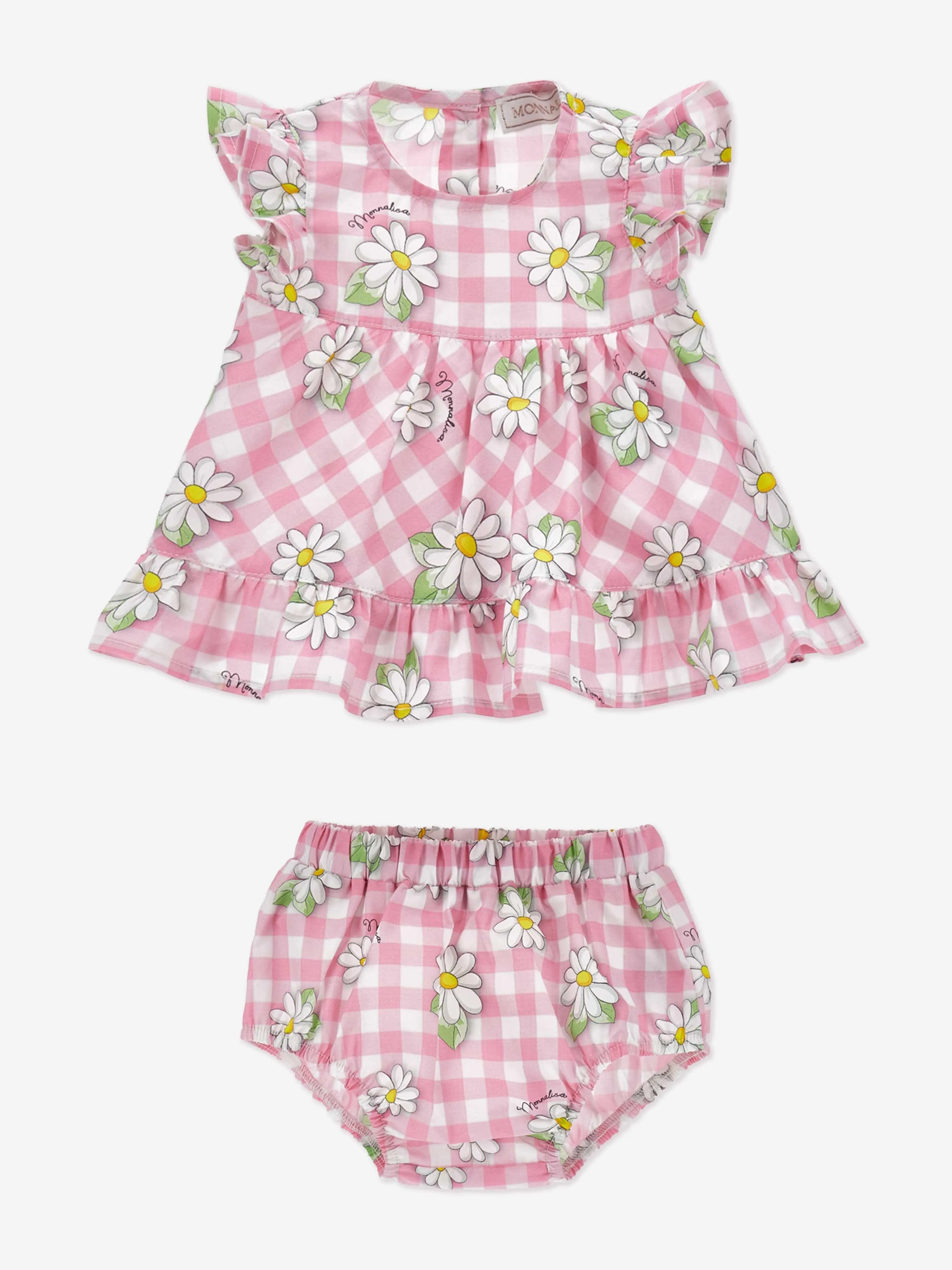 Baby Girls Daisy Kleid und Bloomers Set in Rosa