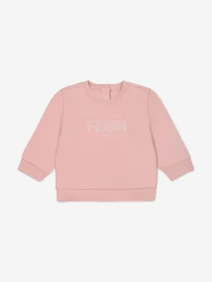 Rosa Sweatshirt mit Logo für Baby-Mädchen