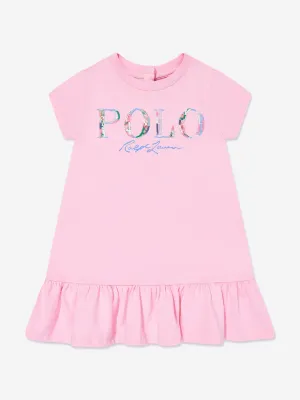 Polo-Logo-Kleid für Baby-Mädchen in Rosa