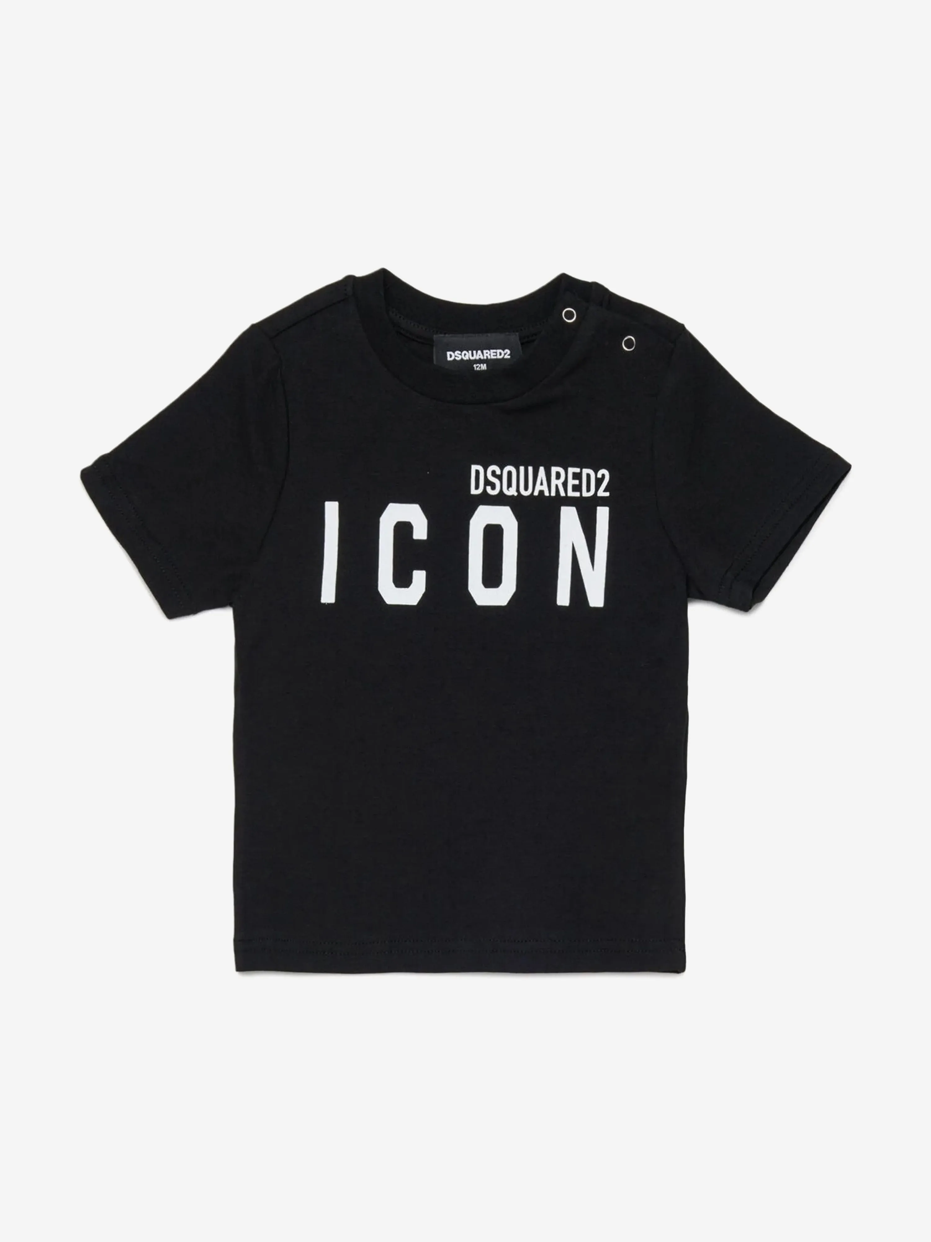 Baby Icon Kurzarm-Pyjama-Set in Schwarz