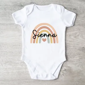 Baby Rainbow Personalised Name Baby Vest cheap baby clothes online