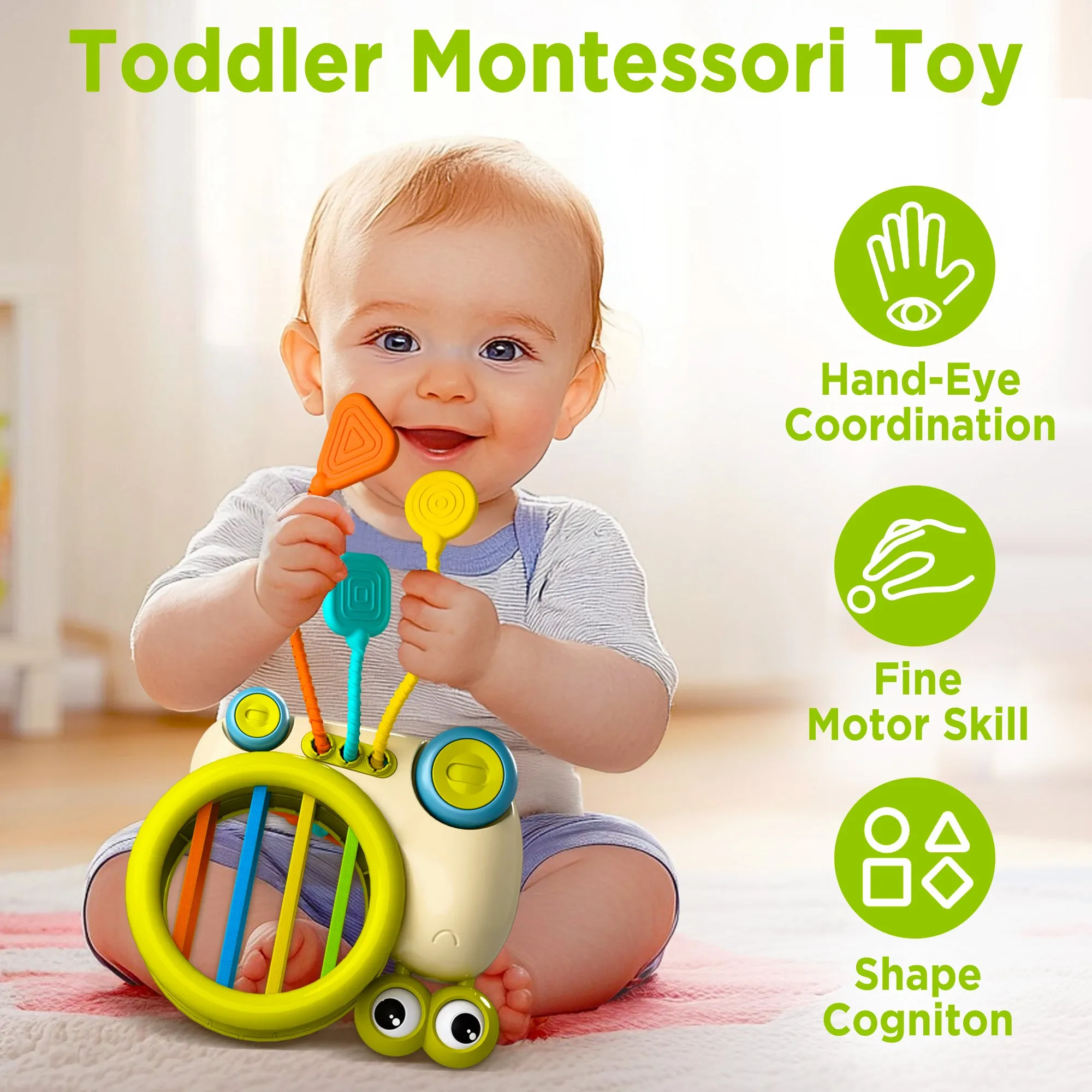 Baby-Schnecken-Aktivitätswürfel, Kleinkind-Montessori-Spielzeug