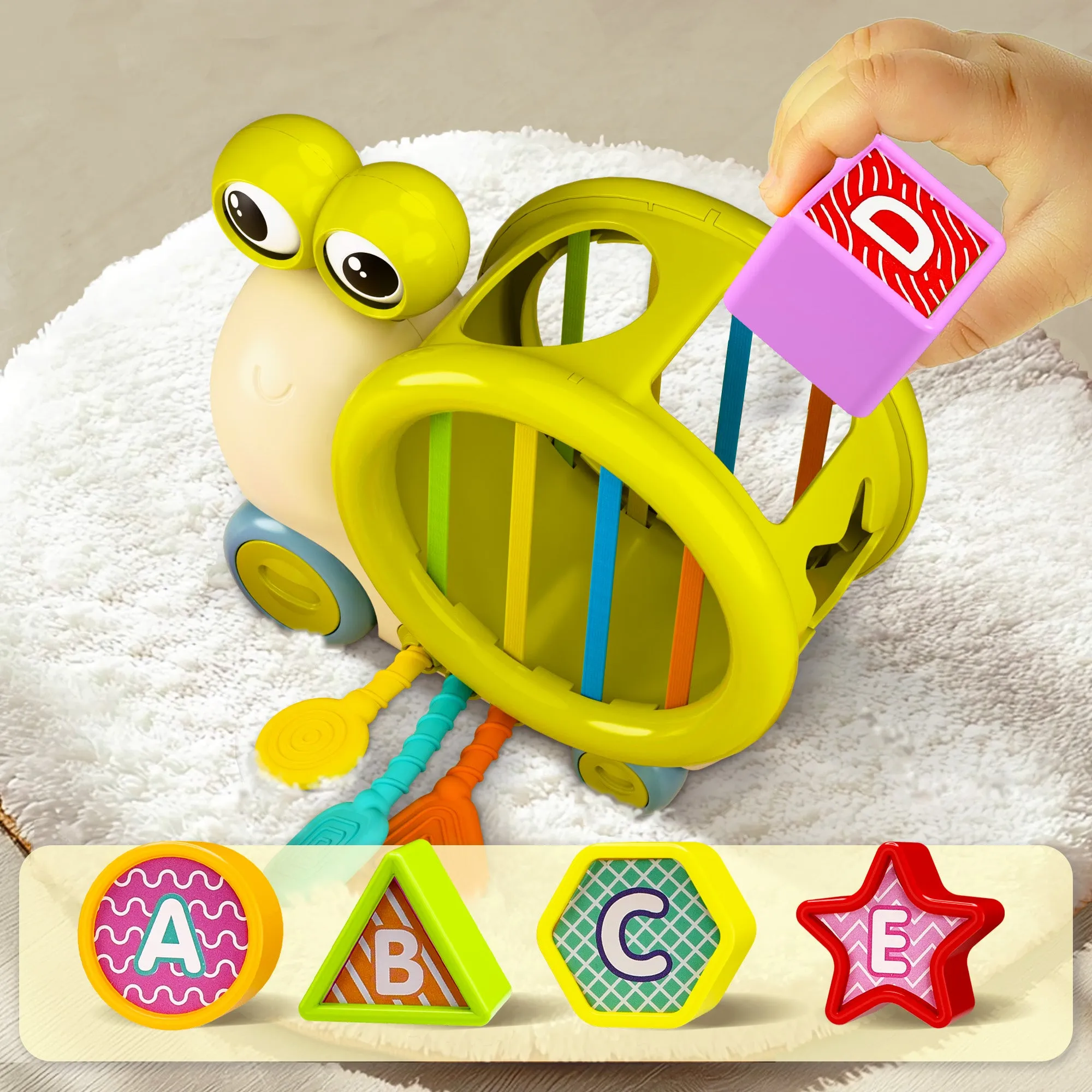 Baby-Schnecken-Aktivitätswürfel, Kleinkind-Montessori-Spielzeug
