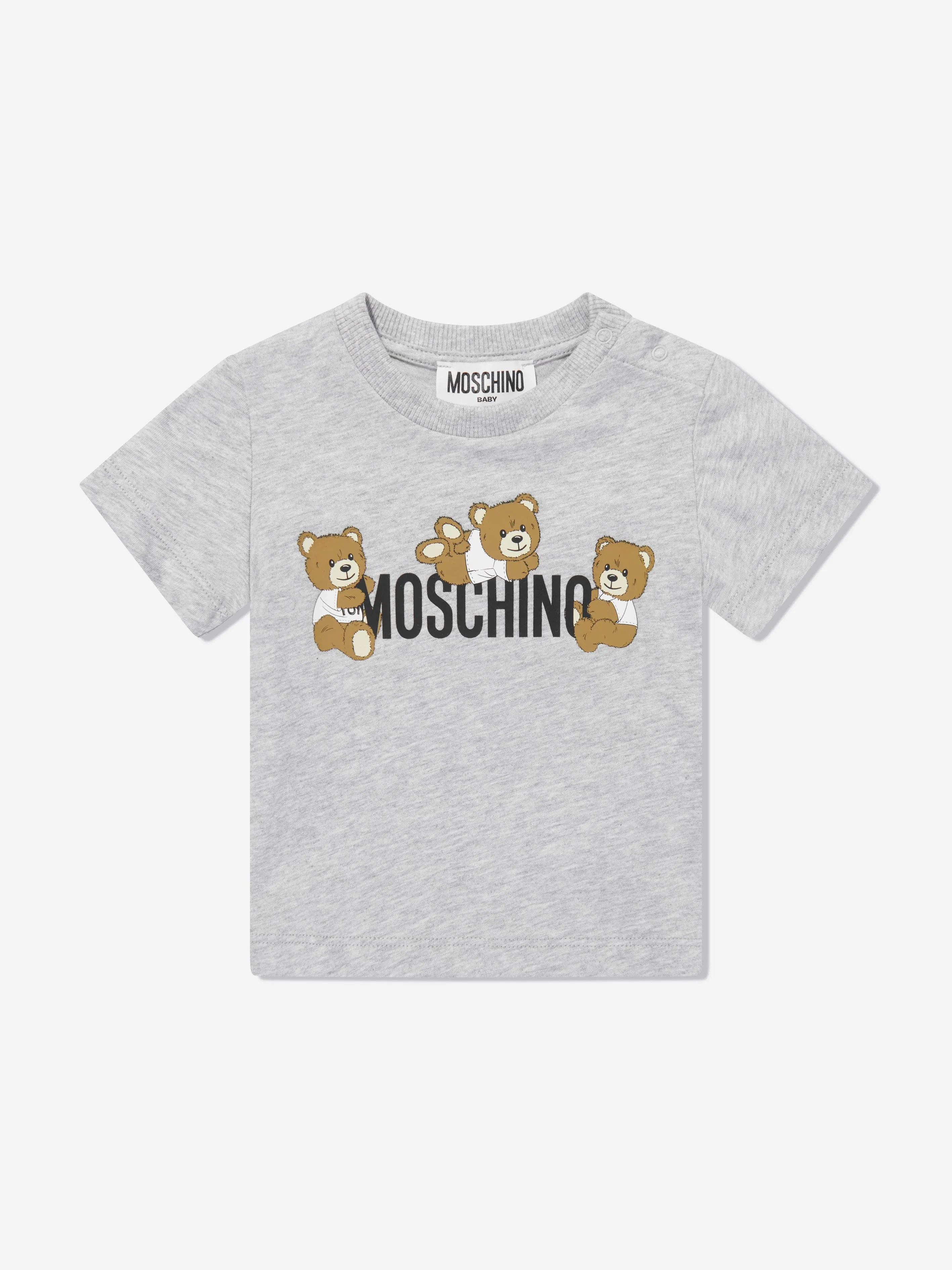 Baby Teddy Bär Logo T-Shirt in Grau