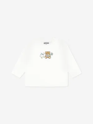 Baby Teddybär Langarm T-Shirt in Elfenbein