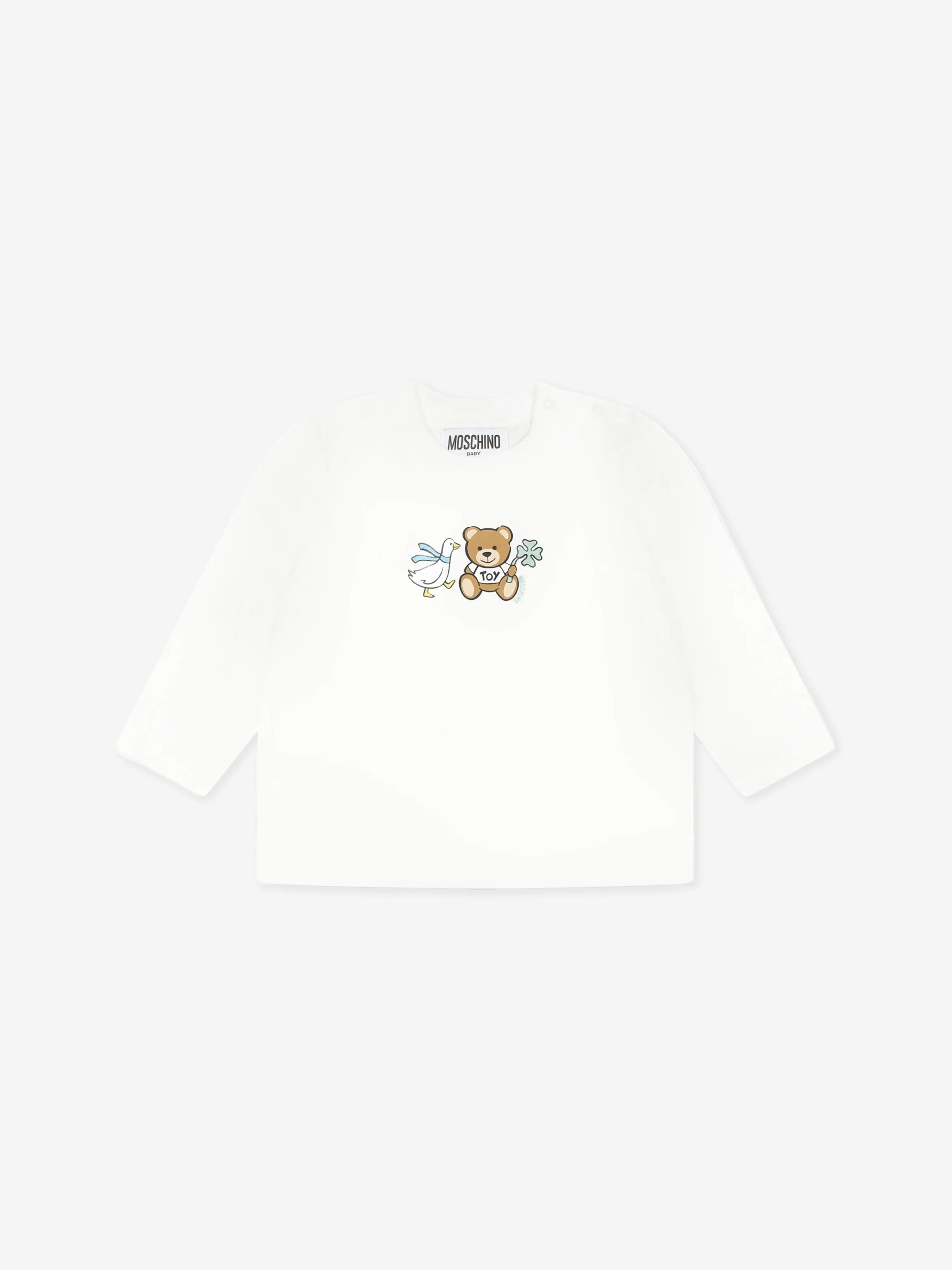Baby Teddybär Langarm T-Shirt in Elfenbein