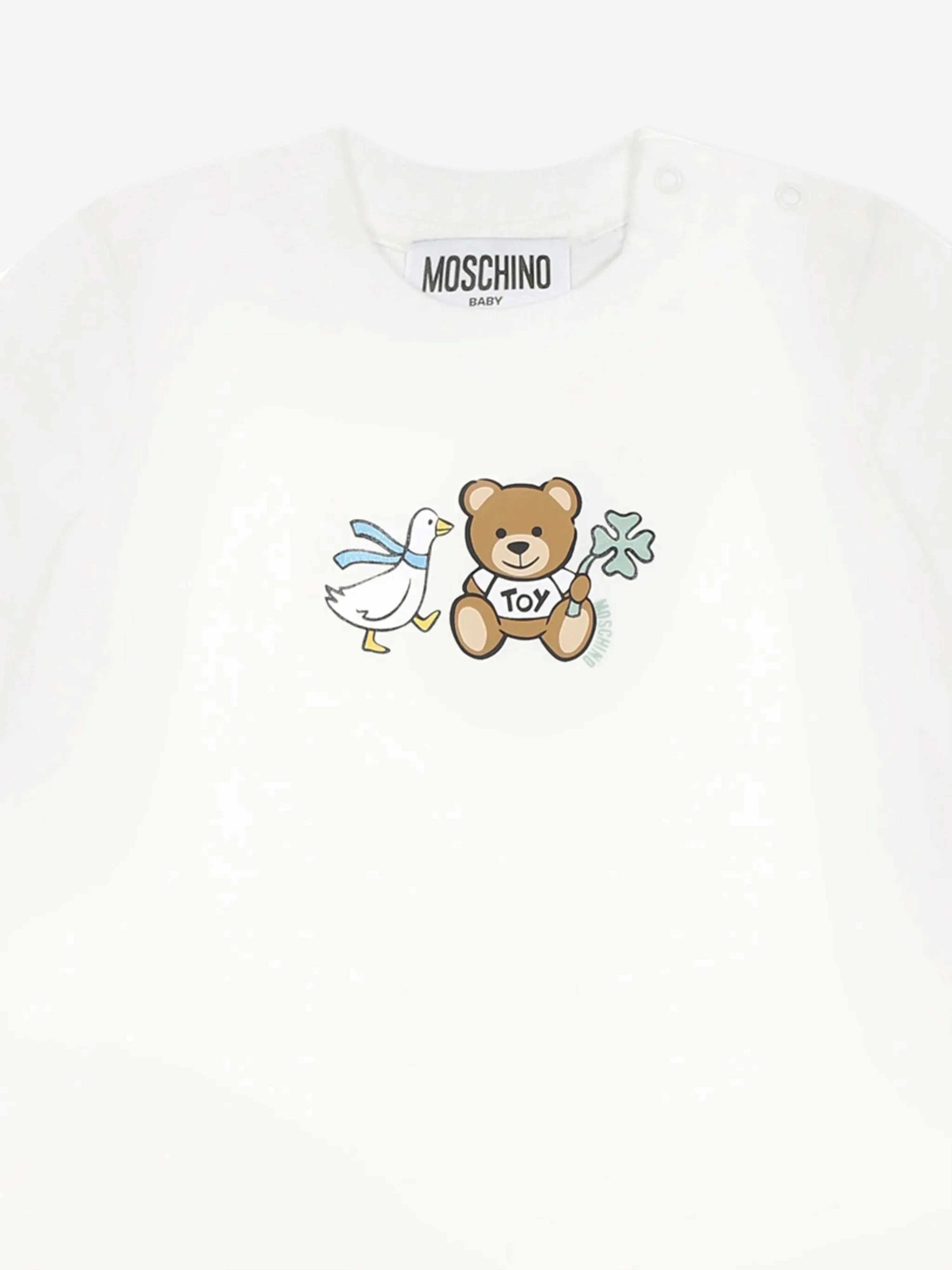 Baby Teddybär Langarm T-Shirt in Elfenbein