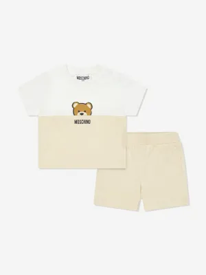 Baby Teddybär Kurzarm-Set in Beige