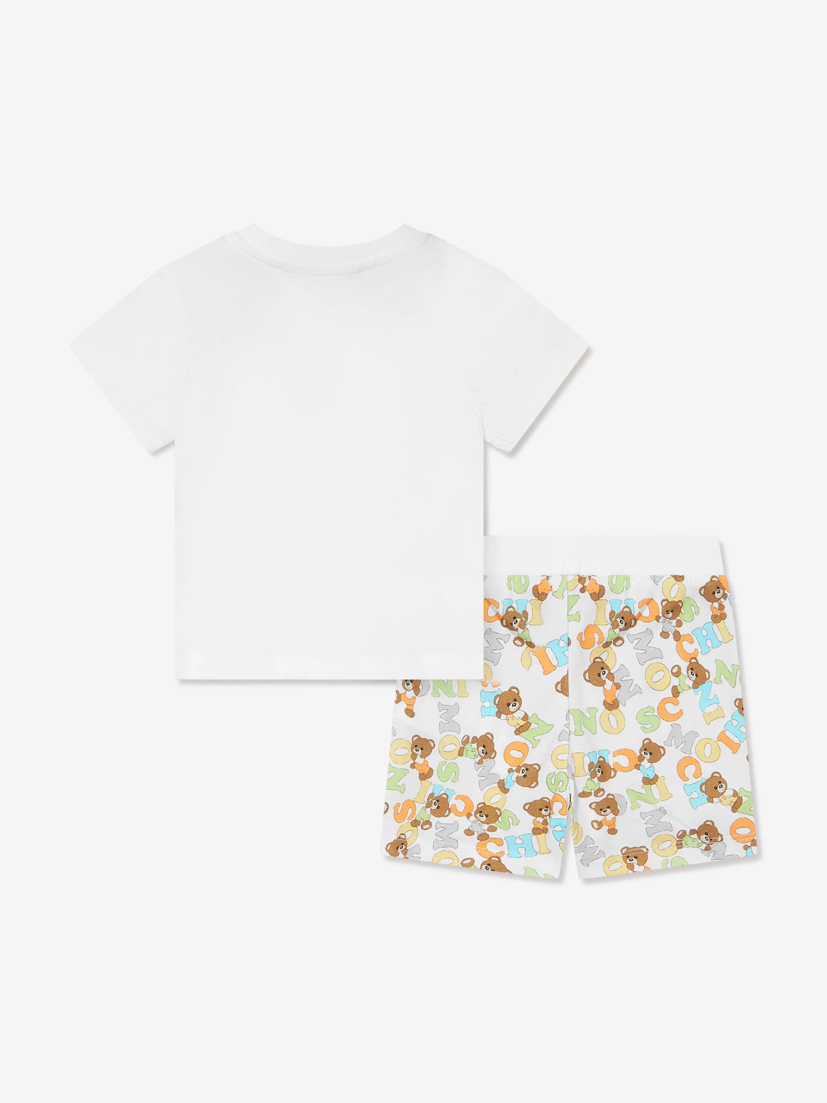 Baby Teddybär Kurzarm-Set in Weiß