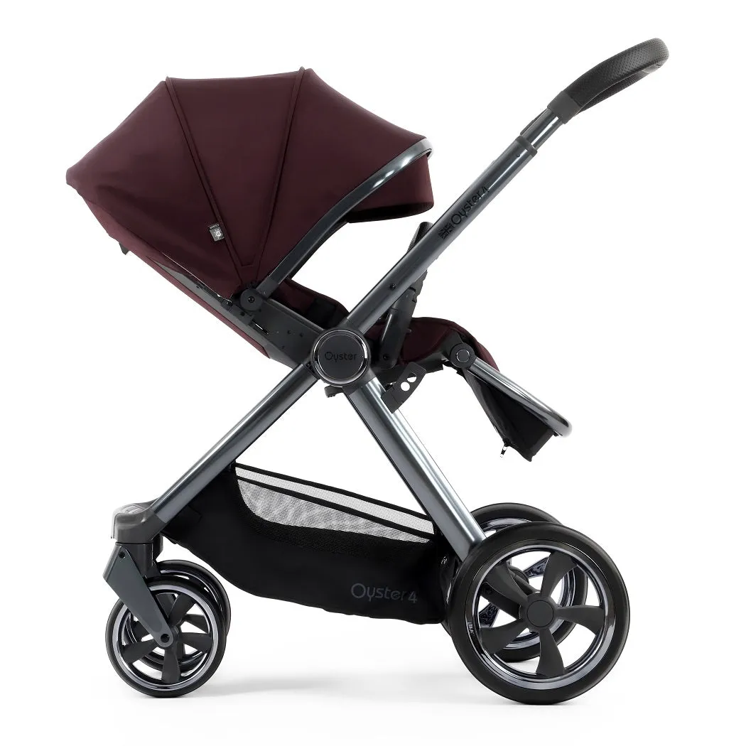 BabyStyle Oyster 4 LUXURY Bundle - 7-teilig - Maulbeerfarben - mit Cybex Cloud T