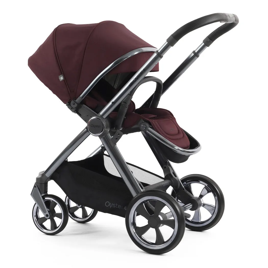 BabyStyle Oyster 4 LUXURY Bundle - 7-teilig - Maulbeerfarben - mit Cybex Cloud T