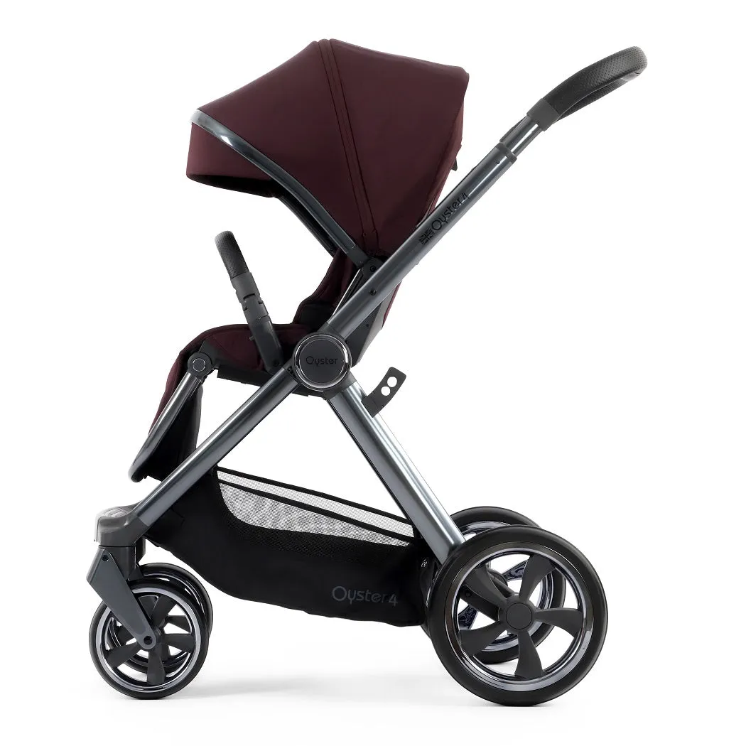 BabyStyle Oyster 4 LUXURY Bundle - 7-teilig - Maulbeerfarben - mit Cybex Cloud T
