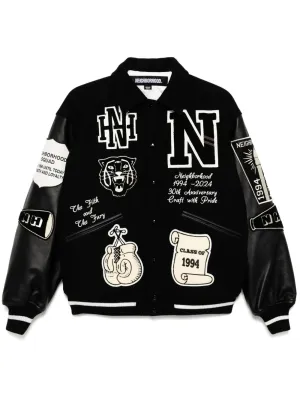 Badge Bomber Jacket winter jackets clearance