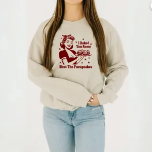 Baked The Cupcakes Distressed Sweatshirts postpartum clothes sale
