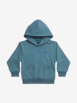 Balenciaga Kids Logo Hoodie in Petrol