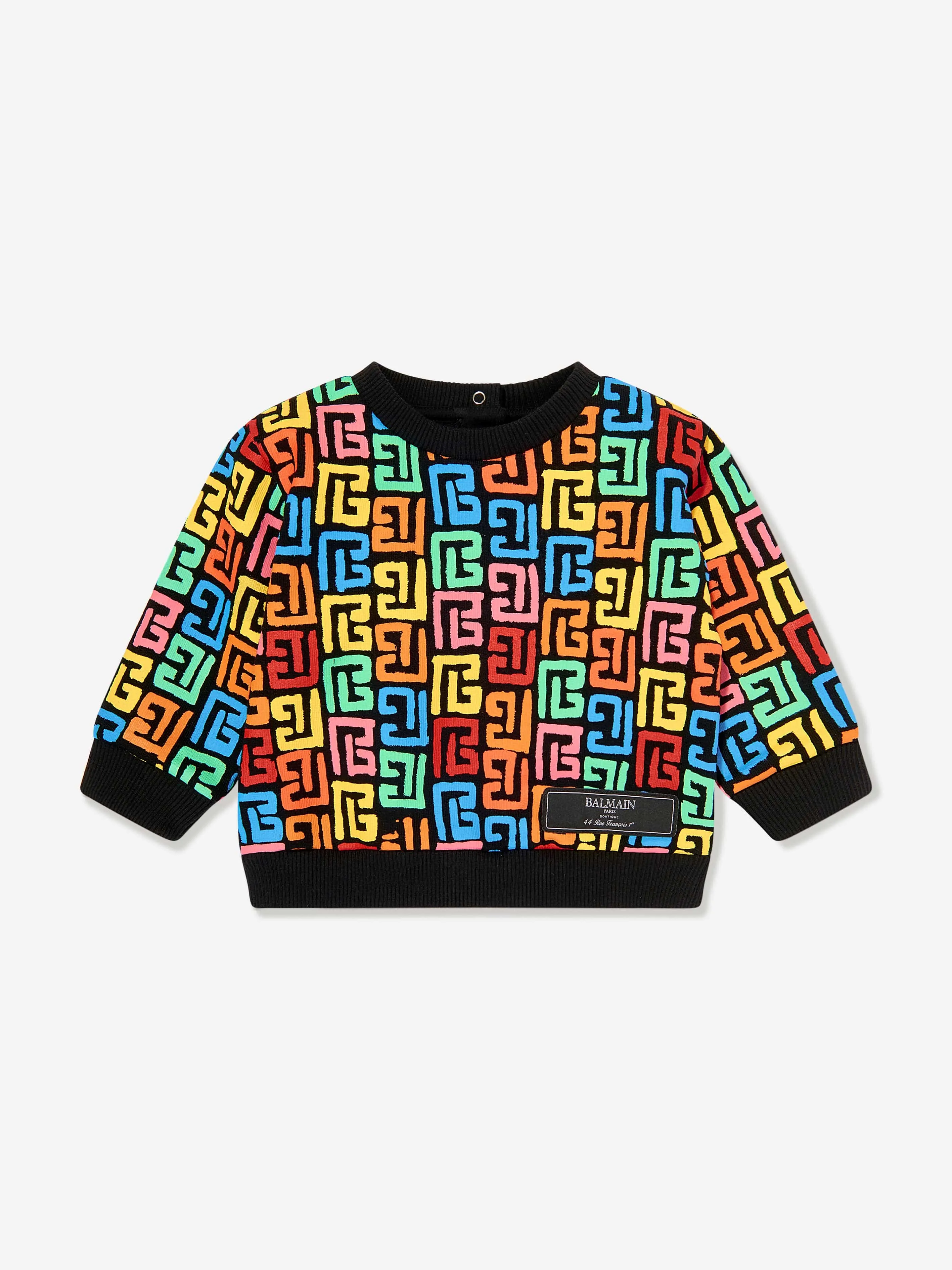 Balmin Baby Boys Monogram Sweatshirt in Schwarz