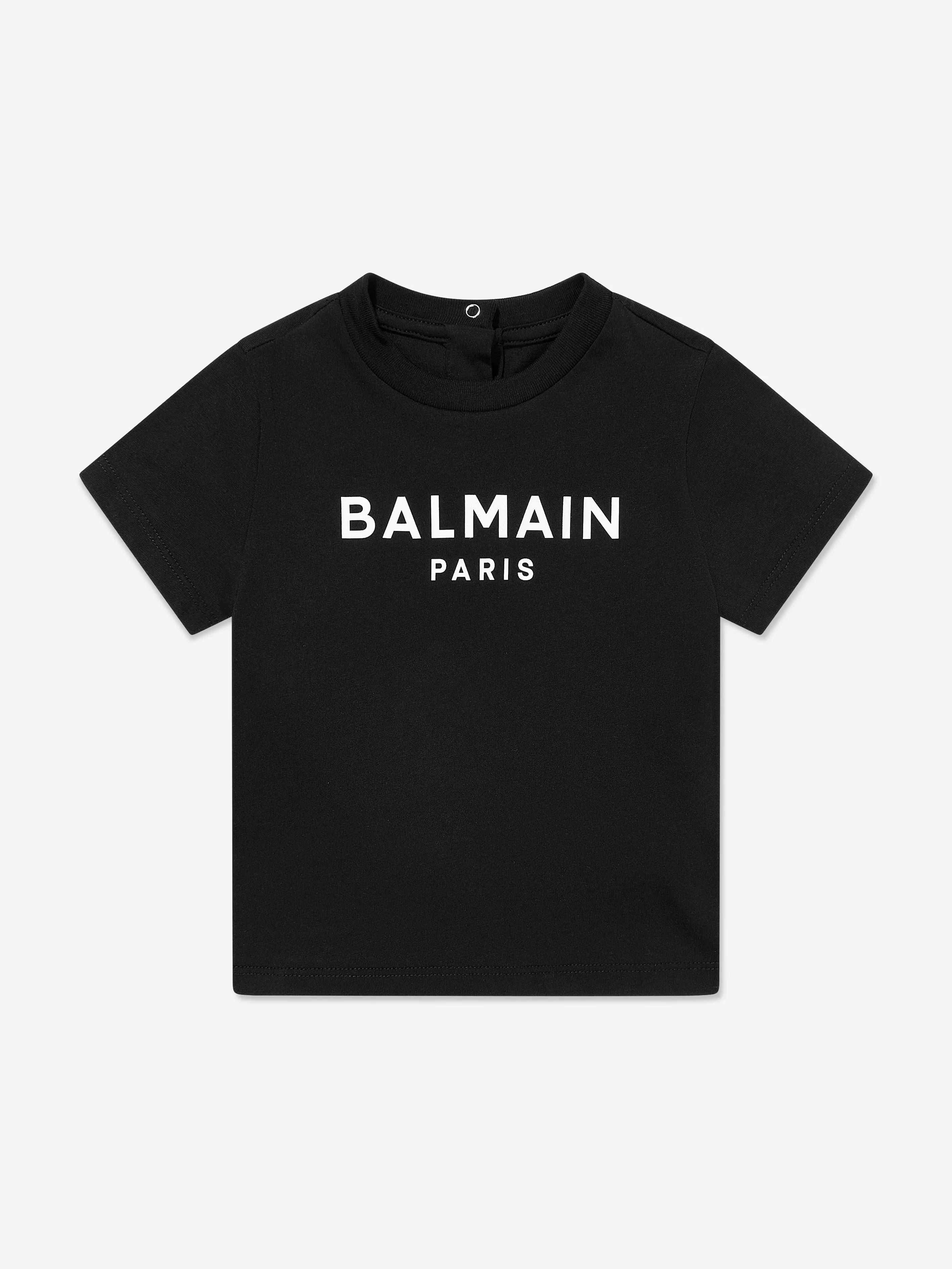 Balmain Baby Logo T-Shirt in Schwarz