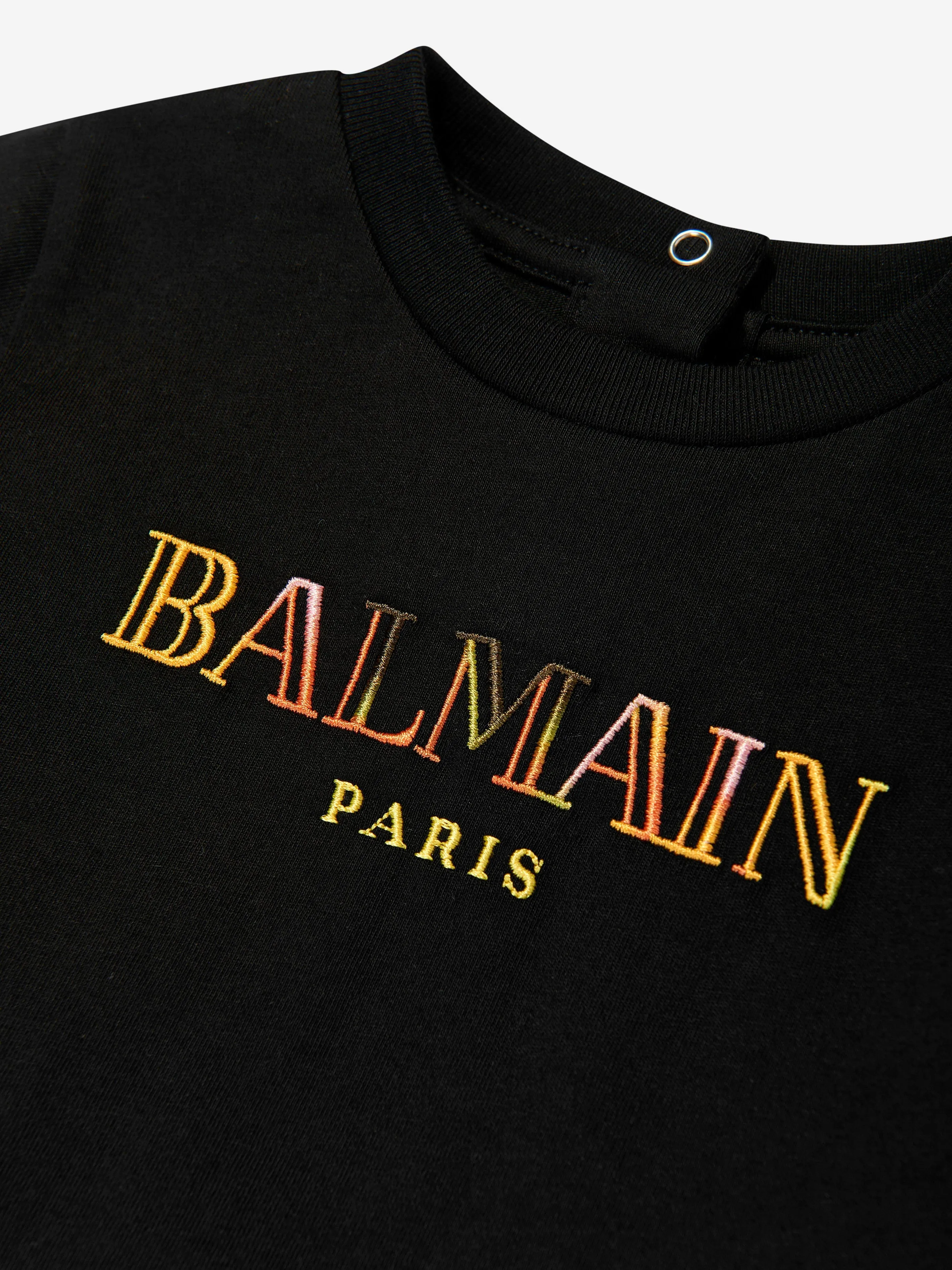 Balmain Baby Logo T-Shirt in Schwarz