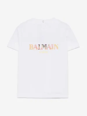 Balmain Baby Logo T-Shirt in Weiß