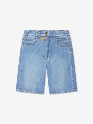 Balmain Jungen-Denimshorts in Blau