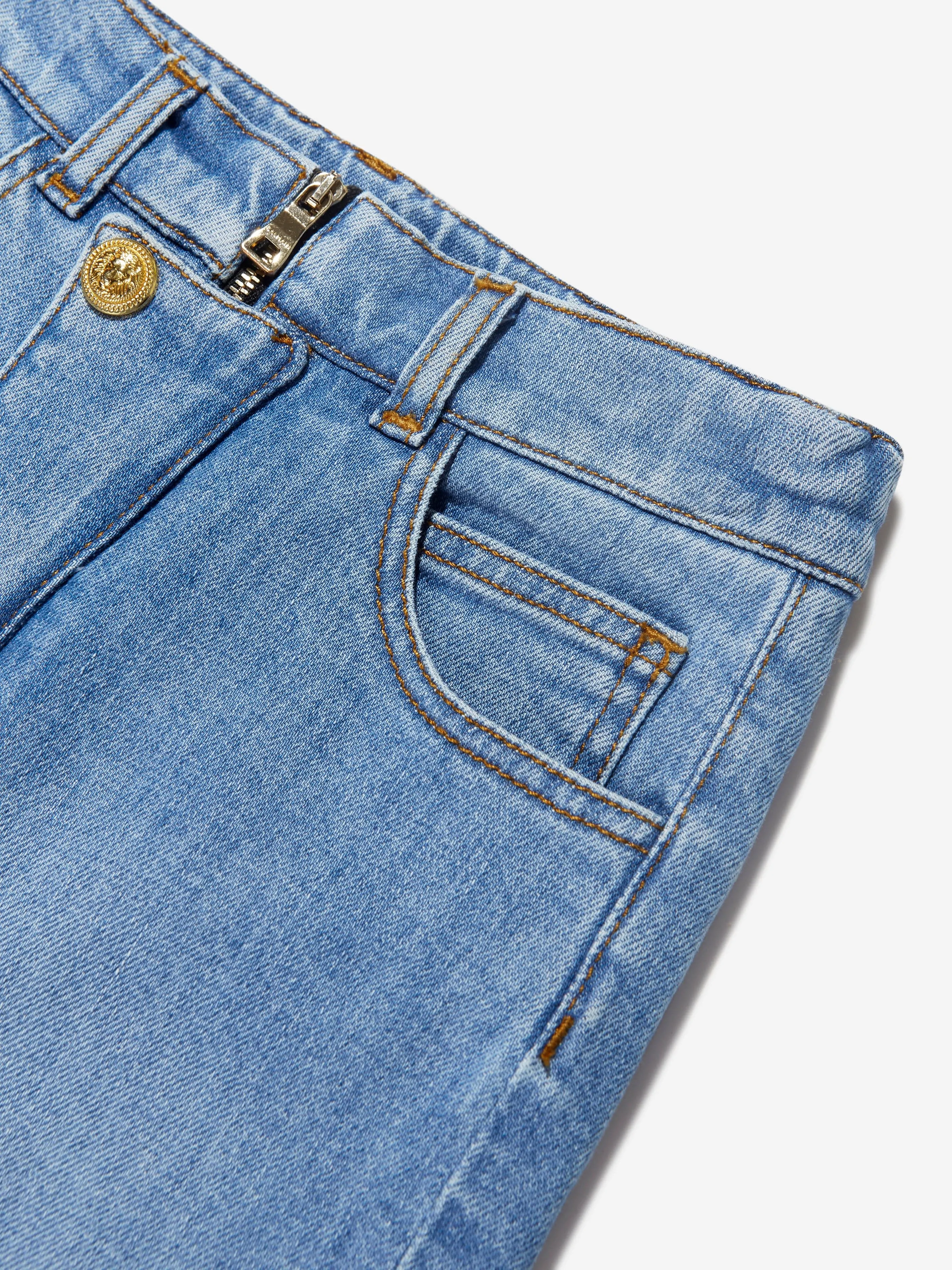 Balmain Jungen-Denimshorts in Blau