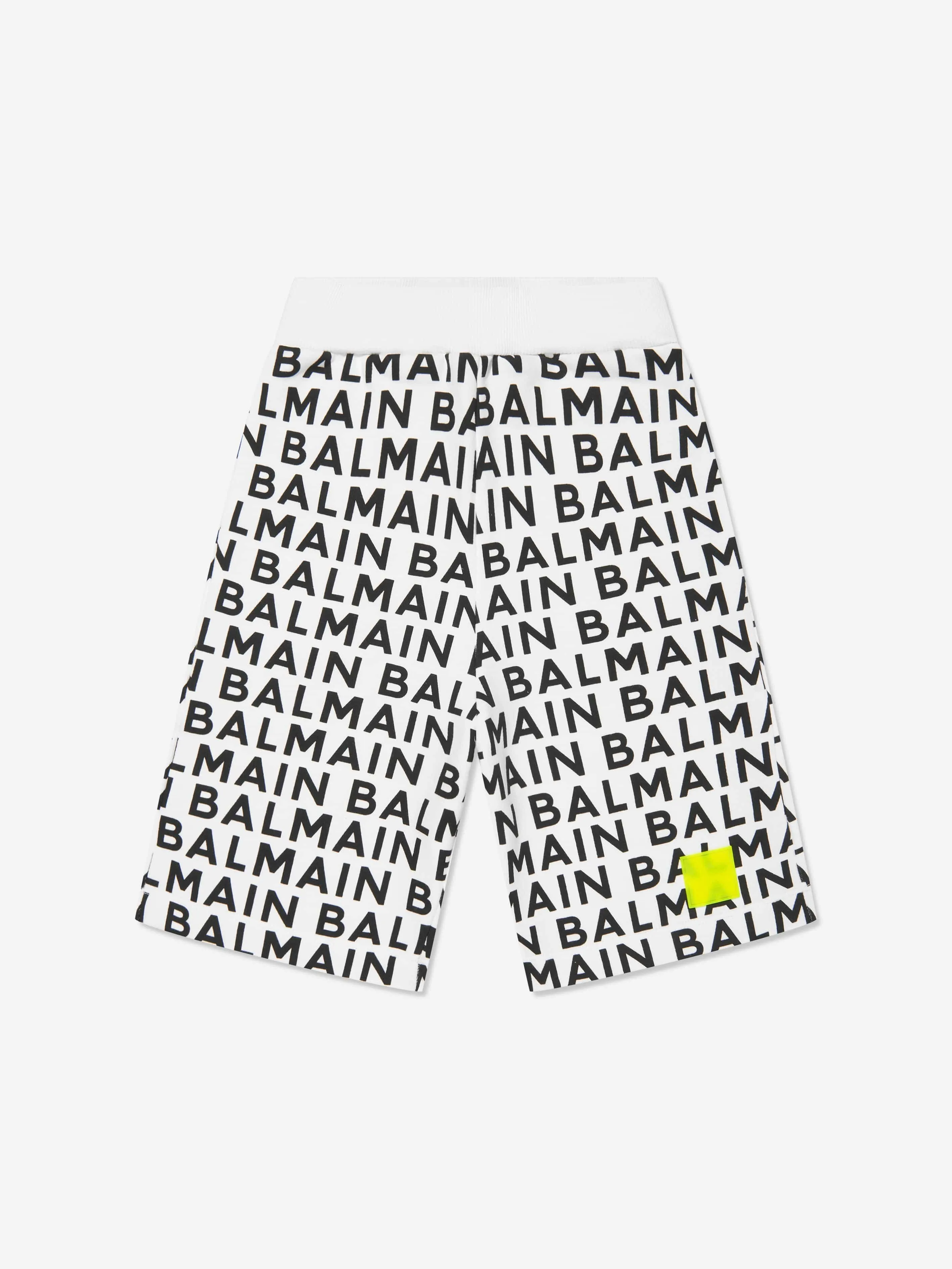 Balmain Boys Logo Jersey Shorts in Schwarz