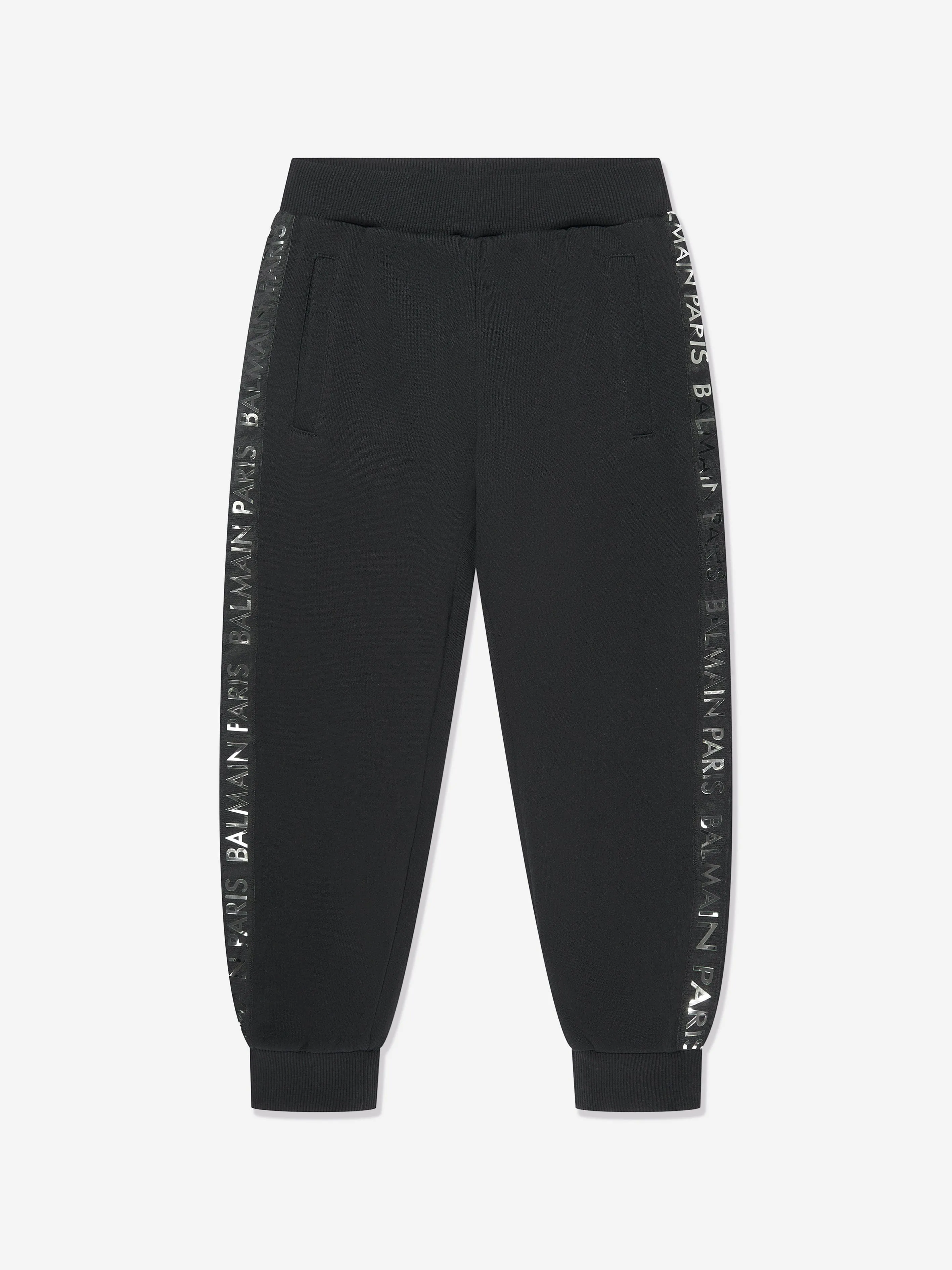 Balmain Boys Logo Joggerhose in Schwarz
