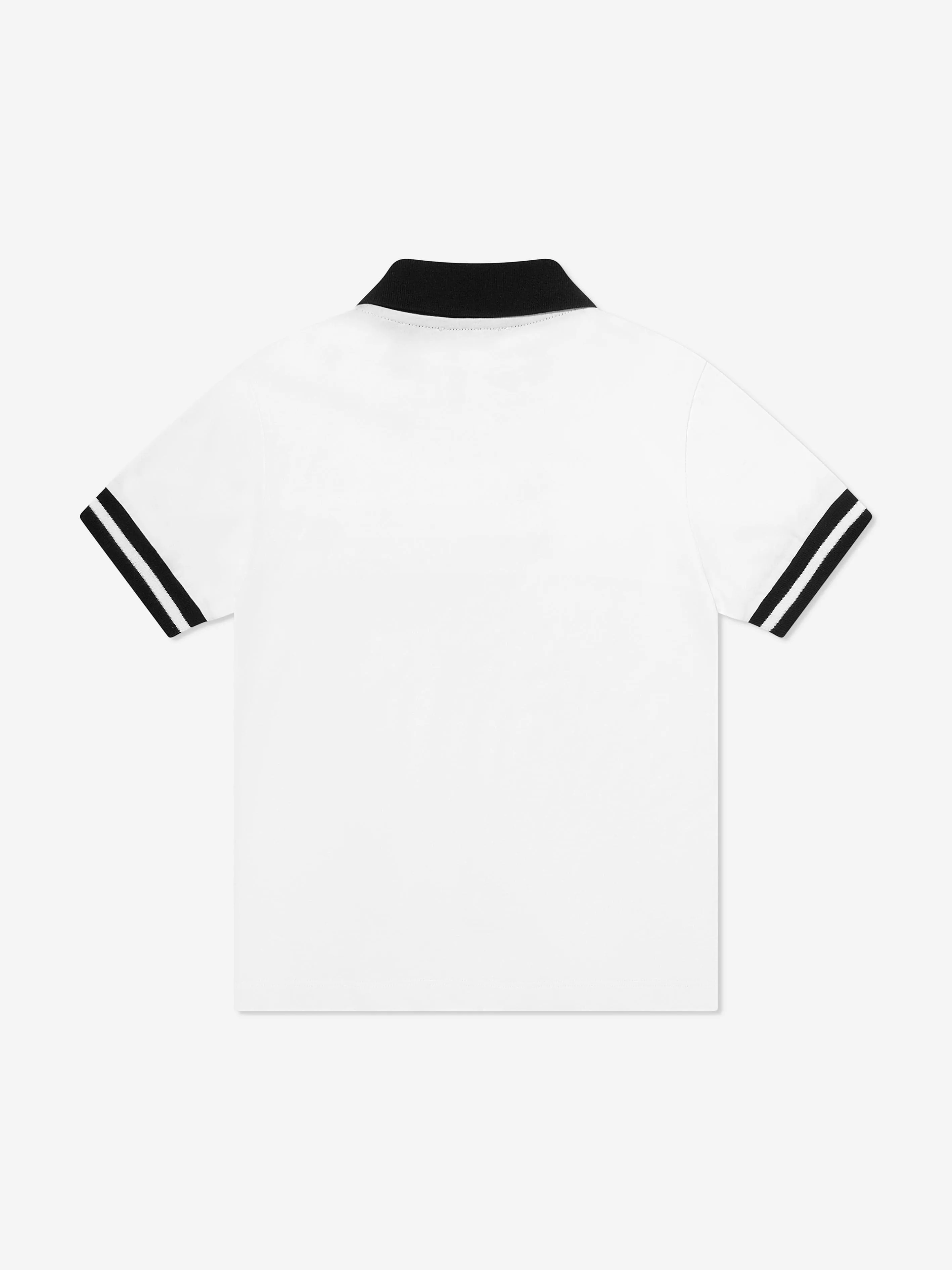 Balmain Boys Logo Polo-Shirt in Weiß