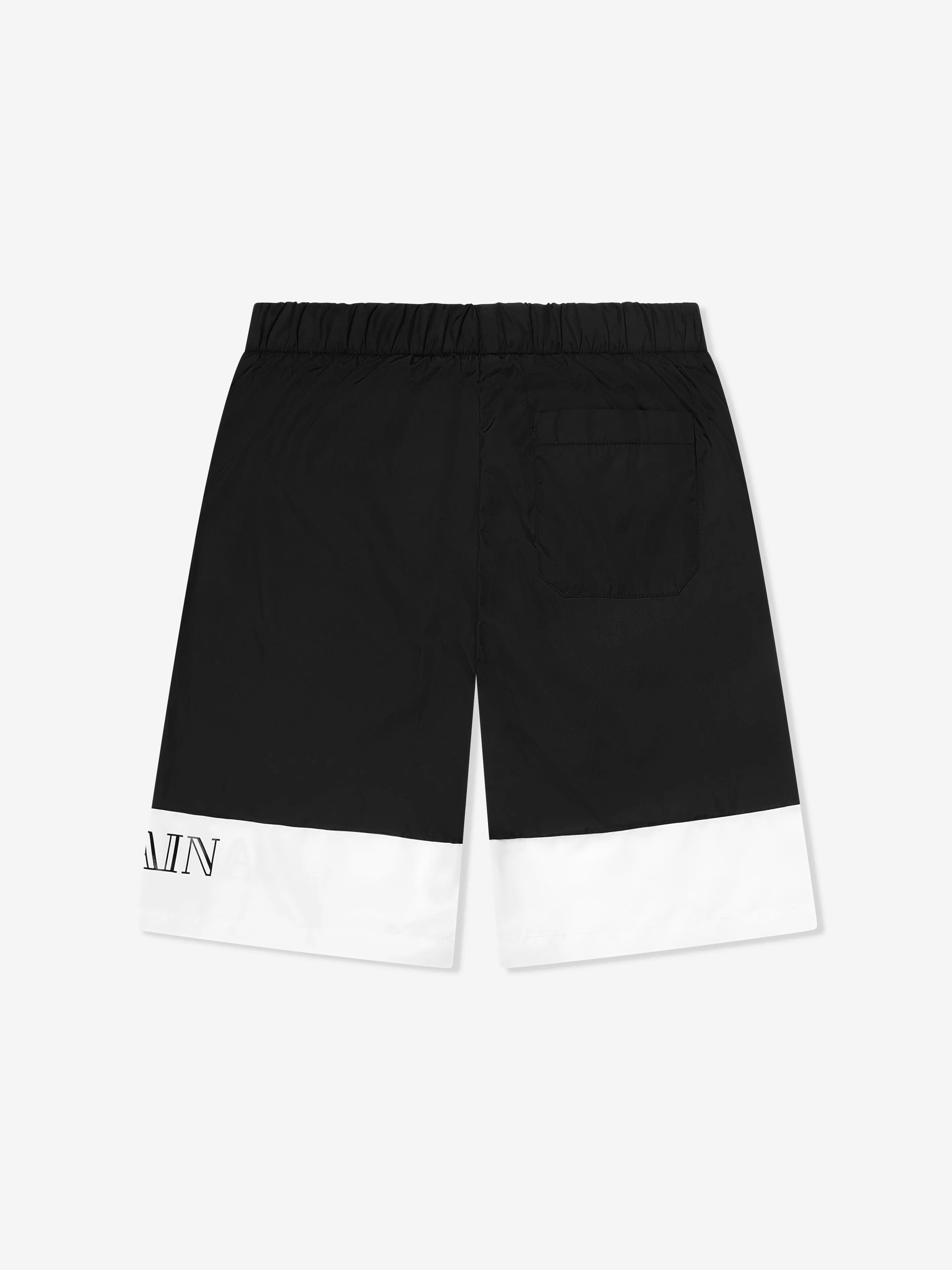 Balmain Boys Logo Badeshorts in Schwarz