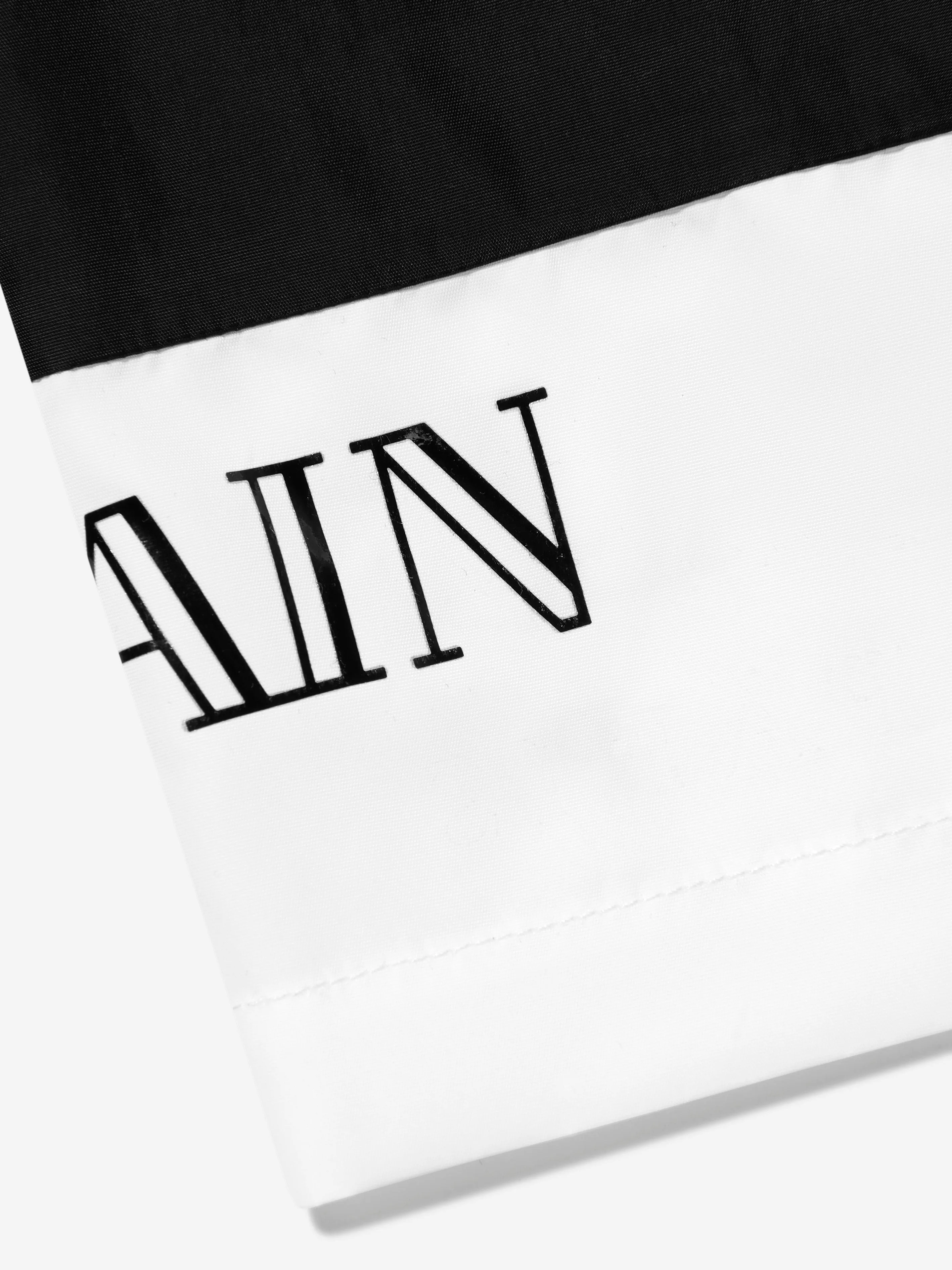 Balmain Boys Logo Badeshorts in Schwarz