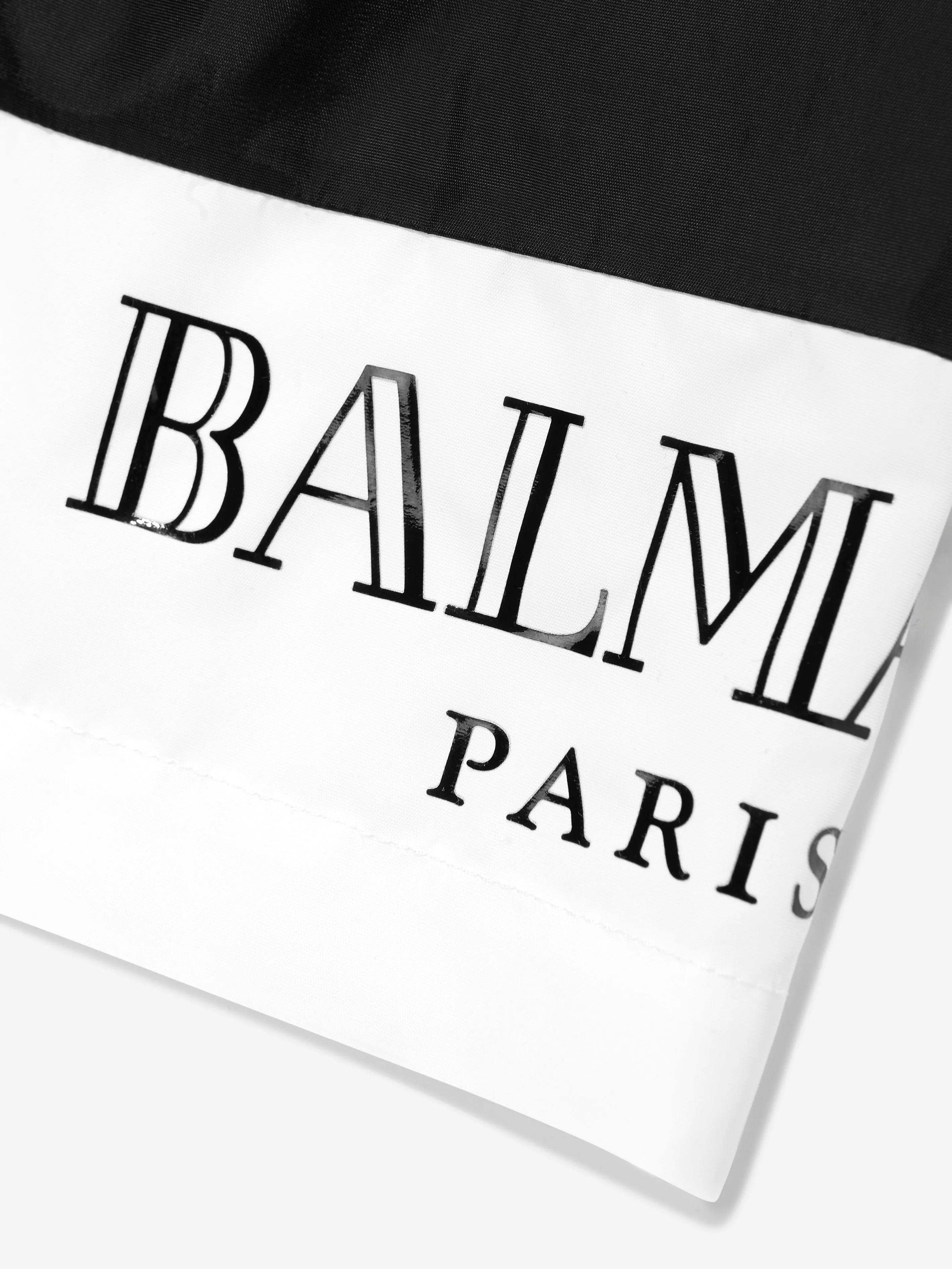 Balmain Boys Logo Badeshorts in Schwarz