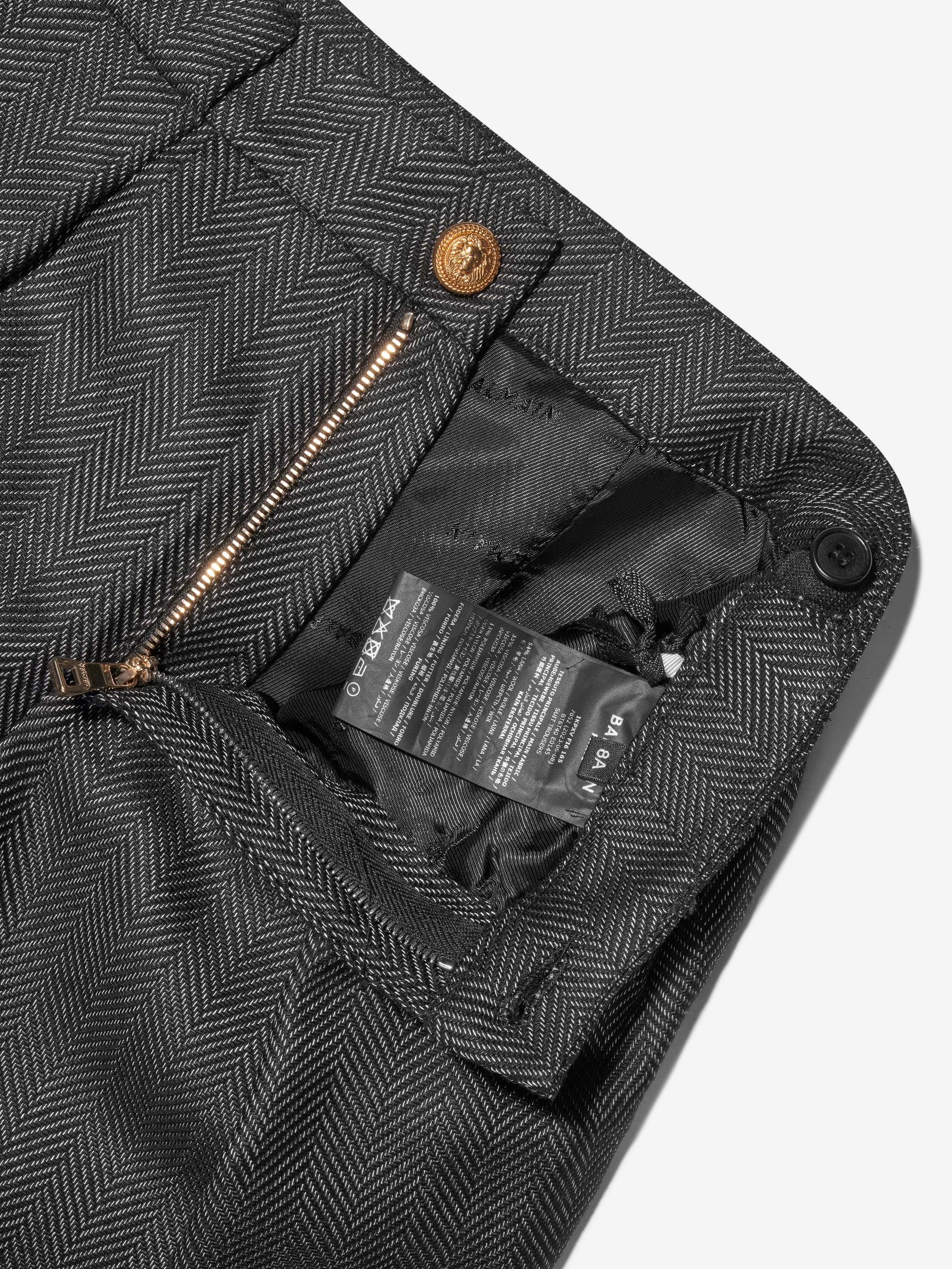 Balmain Jungenanzug-Hose in Schwarz