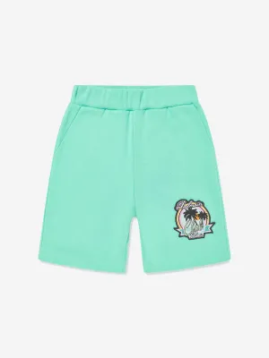 Balmain Kids Jersey Shorts in Grün