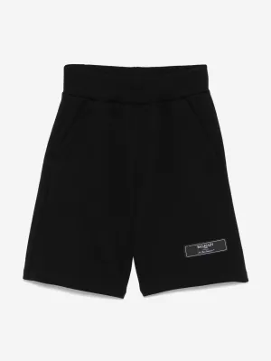 Balmain Kids Logo Jersey Shorts in Schwarz
