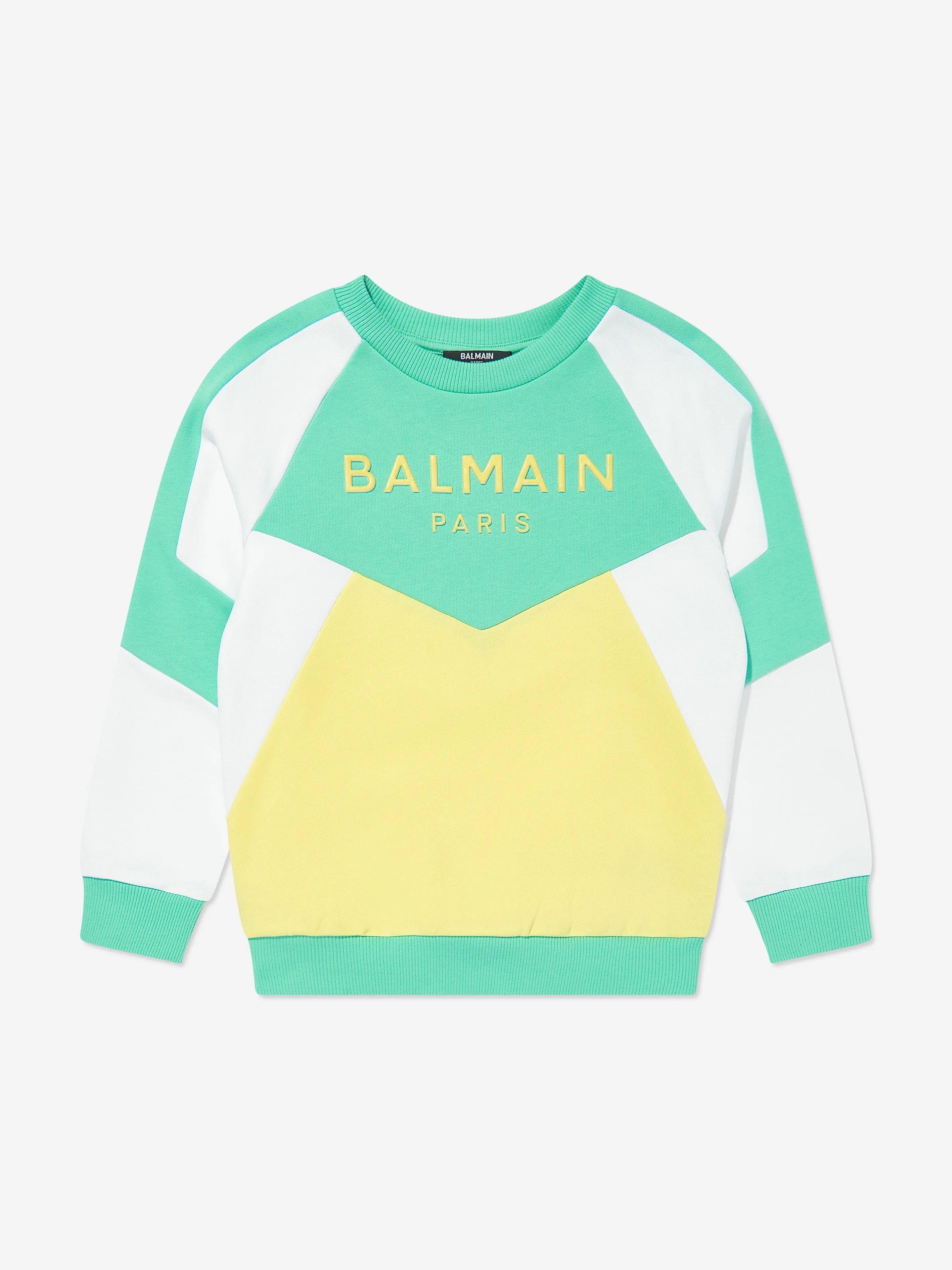 Balmain Kids Logo-Sweatshirt in Grün