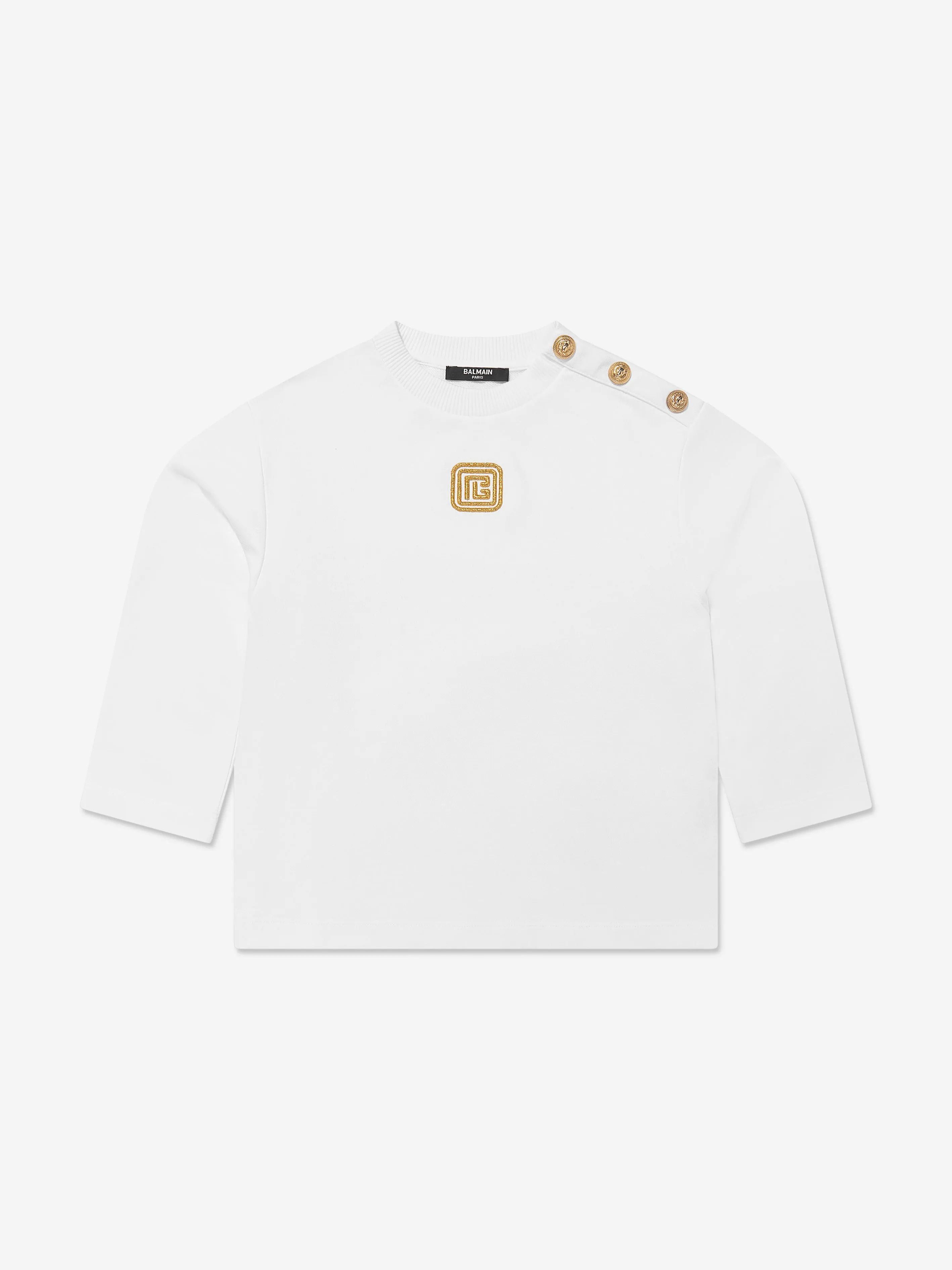 Balmain Kids Logo-Sweatshirt in Weiß