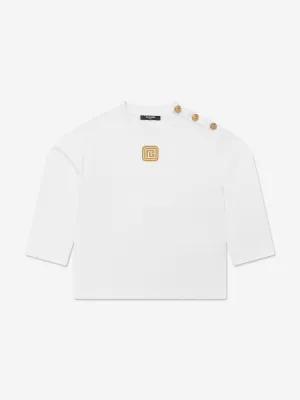 Balmain Kids Logo-Sweatshirt in Weiß