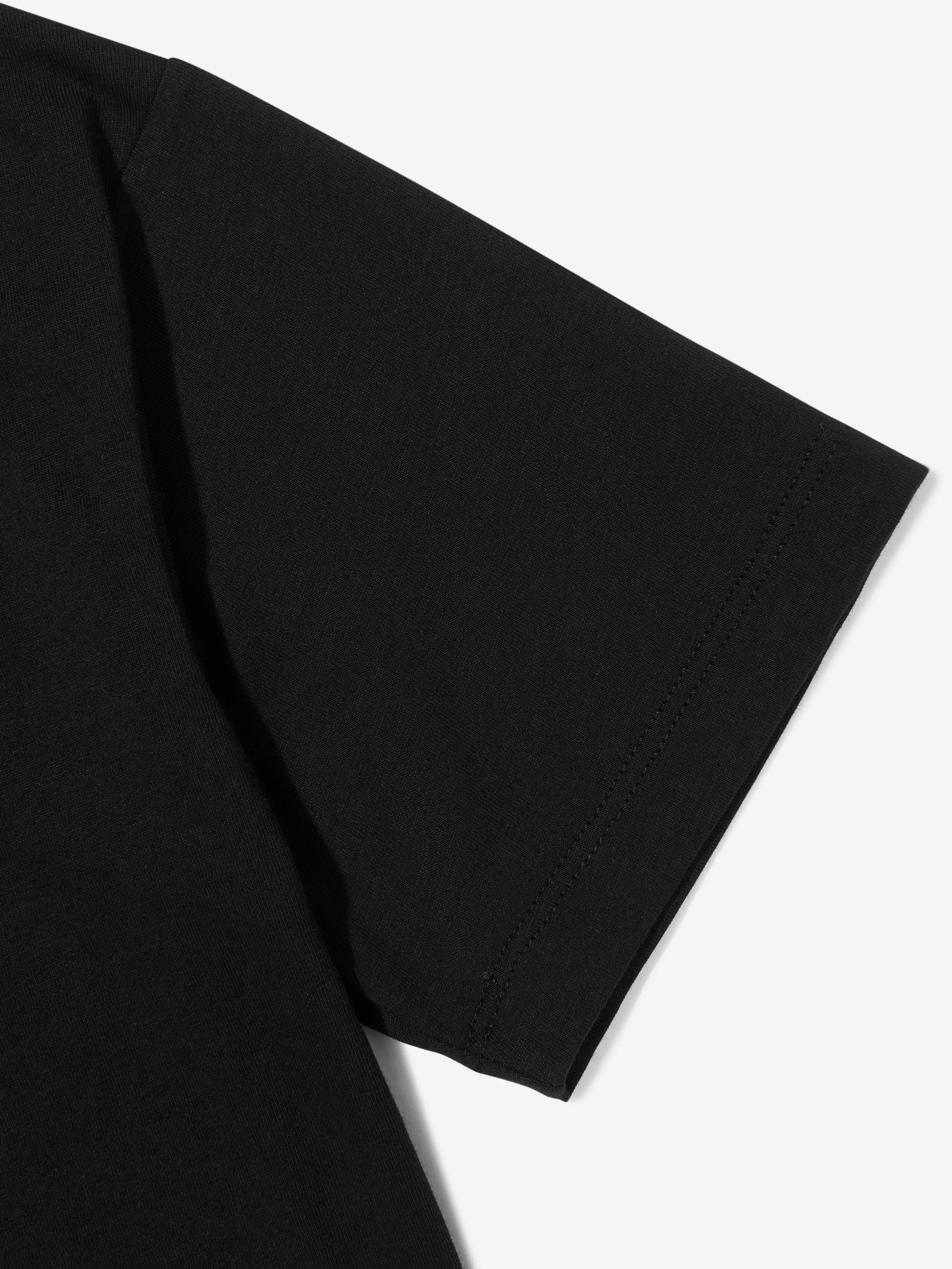Balmain Kids Logo T-Shirt in Schwarz