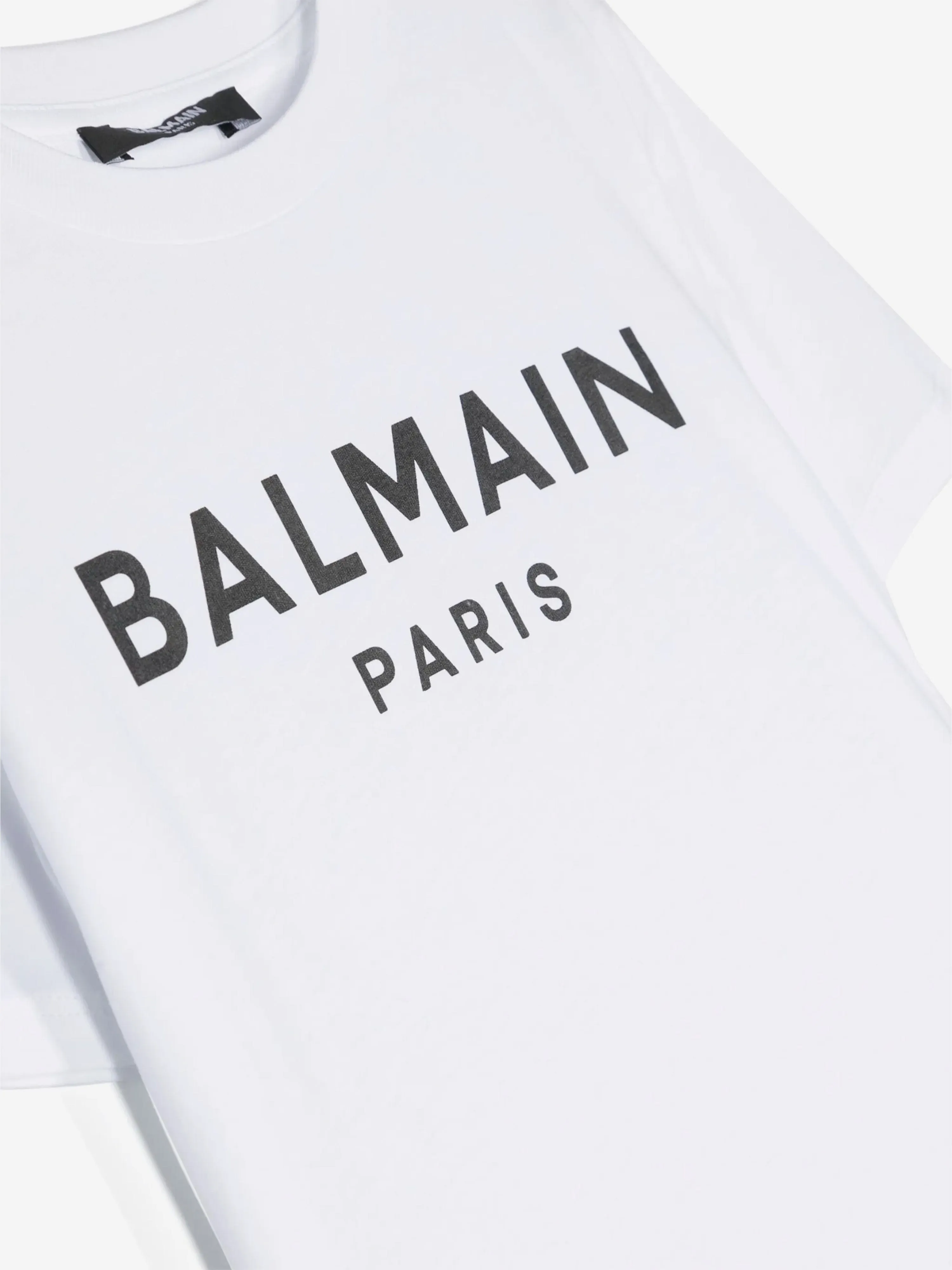 Balmain Kids Logo T-Shirt in Weiß