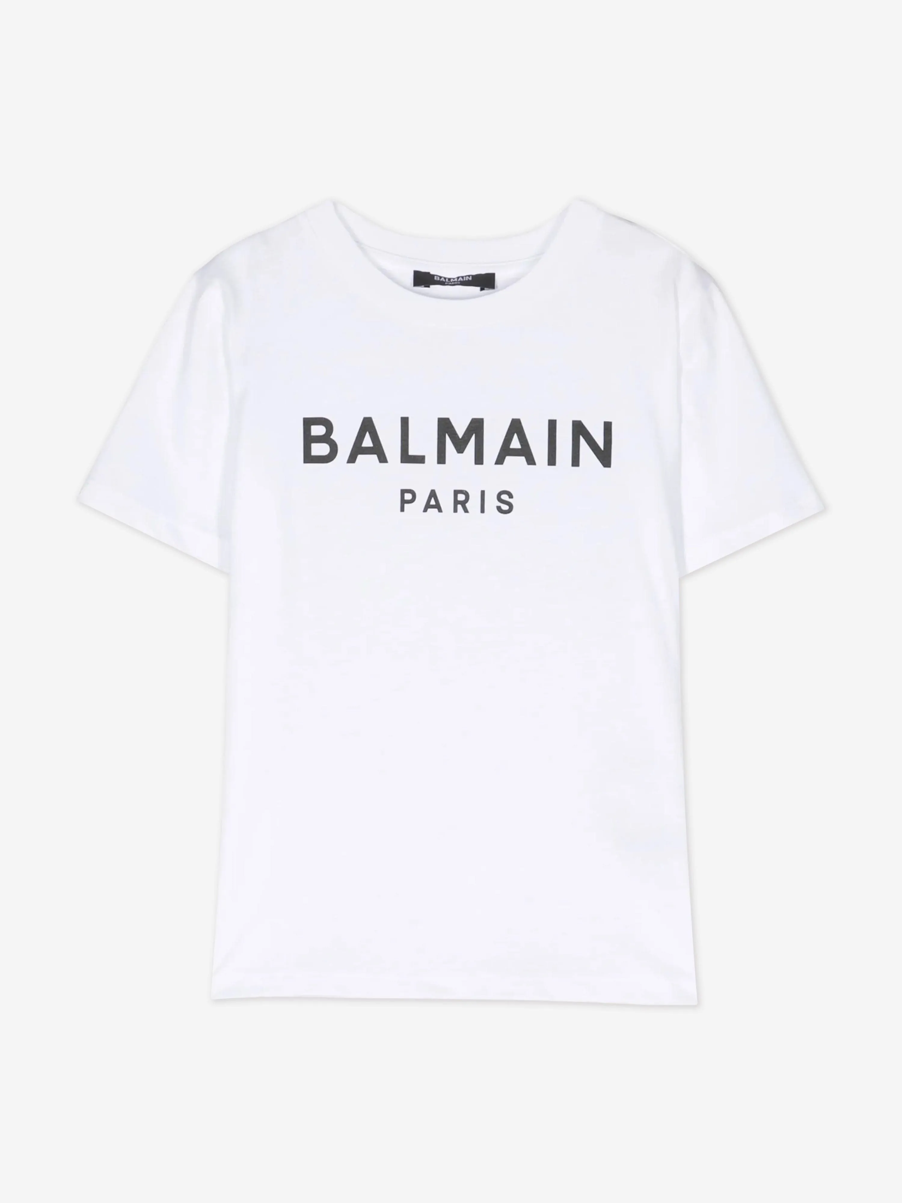 Balmain Kids Logo T-Shirt in Weiß