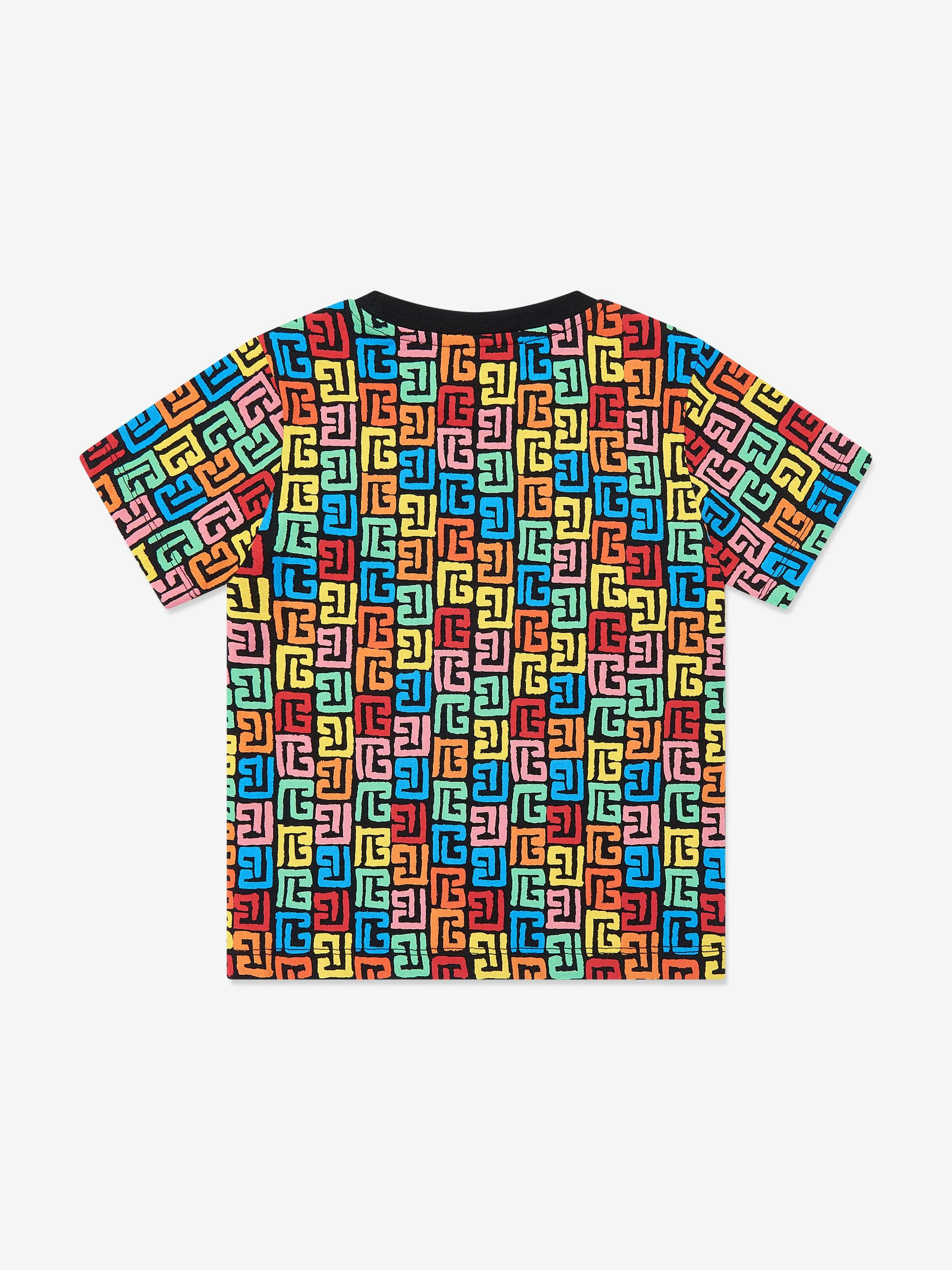 Balmain Kids Monogram Logo T-Shirt in Mehrfarben