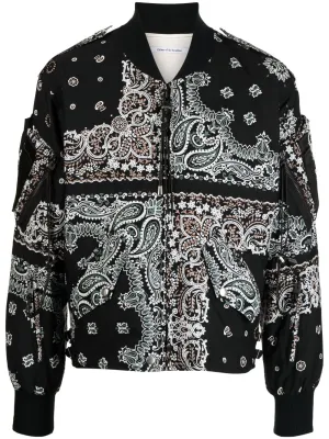 Bandana-Print Cotton Bomber Jacket winter jackets clearance
