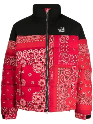 Bandana-Print Padded Down Jacket winter jackets clearance