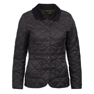 Barbour Womens Deveron Quilted Jacket Black / Olive raincoats promo code