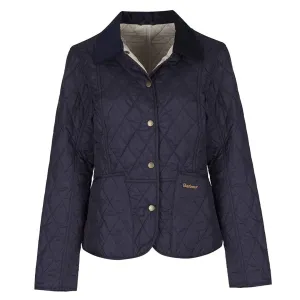 Barbour Womens Summer Liddesdale Quilt Jacket Navy / Pearl raincoats promo code