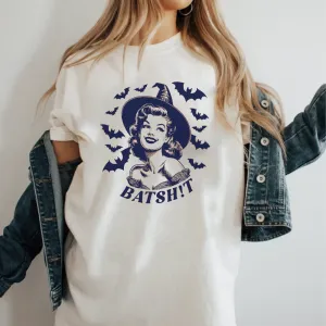 Bat Crazy Retro Women's Halloween T-Shirt pregnancy jeans best price