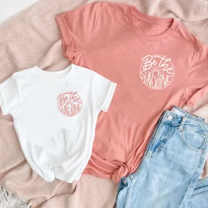 Be The Sunshine Mini Logo Matching Heather Sunset/White T-Shirts maternity dresses promo