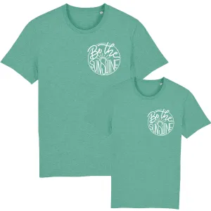 Be The Sunshine Mini Logo Matching Mid Heather Green T-Shirts nursing tops best deals
